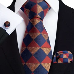 Injfraîchement-Ensemble de boutons de manchette pour hommes, cravates florales, noir, or, paisley, poche kaught, accessoires de fête de mariage, présidence, 100%