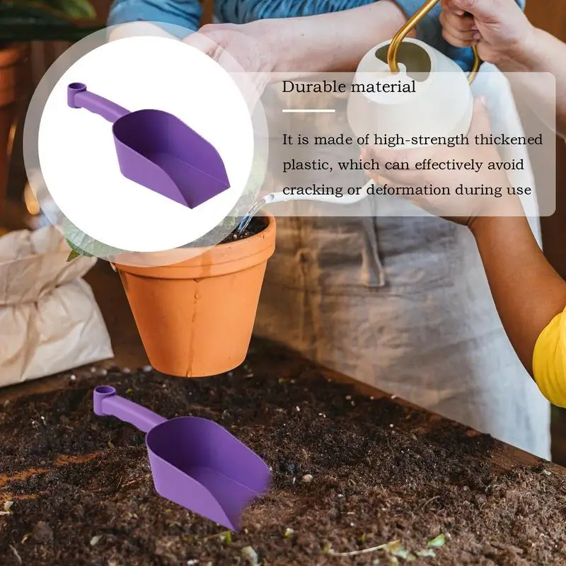 Soil Scoop Lightweight Portable PP Garden Scoop Sturdy Non-Slip Comfortable Grip Cat Litter Spades For Indoor Planting Succulent