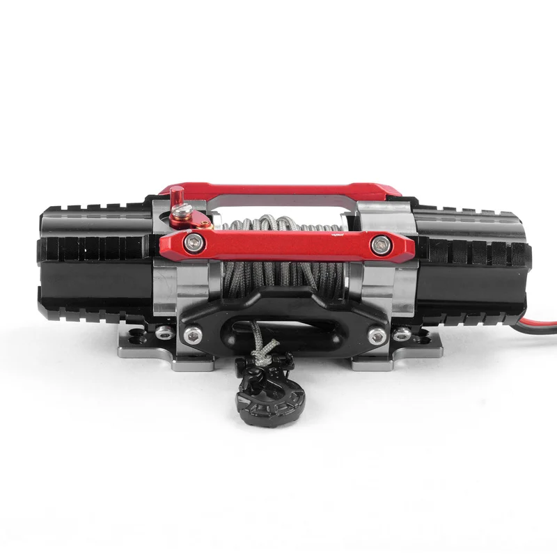 Metalowe akcesoria tuningowe do zdalnie sterowanych samochodów 1:7 1:8, samochodów terenowych, symulacyjne elektryczne metalowe wciągarki pasujące do Tank300 Rlaarlo