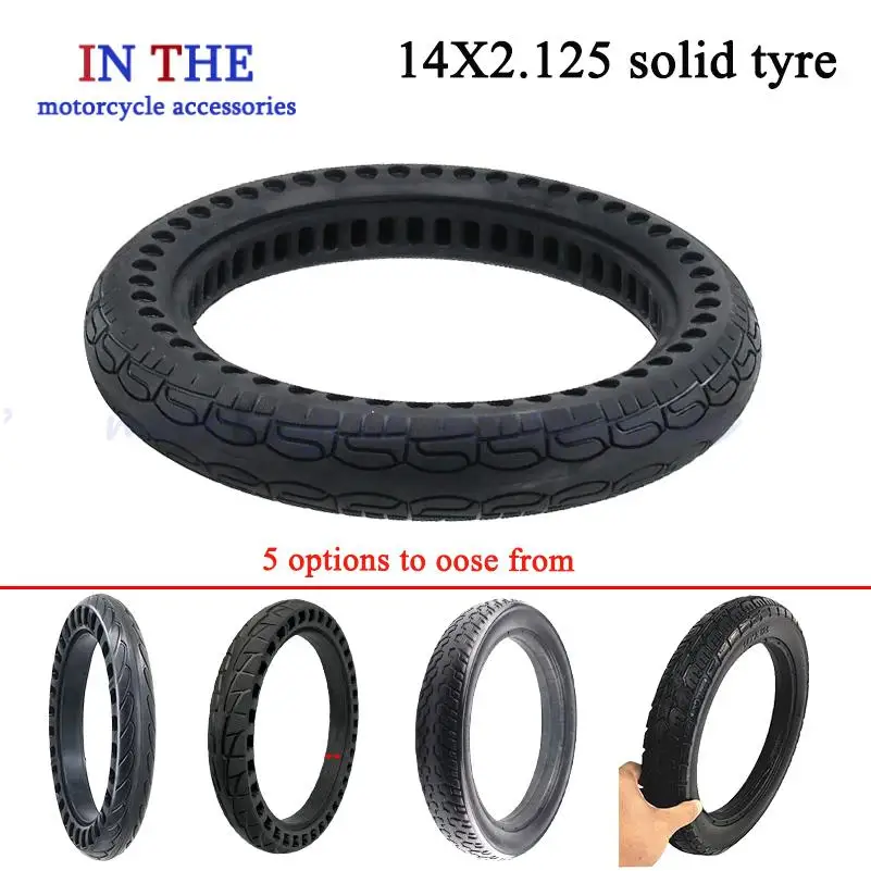 

Newest Solid Rubber Electric tire 14*2.125 Electrombile Solid Tyre 14x2.125 Inflation-free Tire good quality