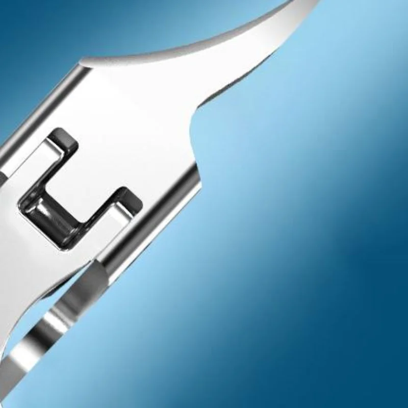 Super Slanted Pointed Thick Nail Clippers with Fine Blades Anti Splash for Home Salon Travel Manicure and Pedicure Use