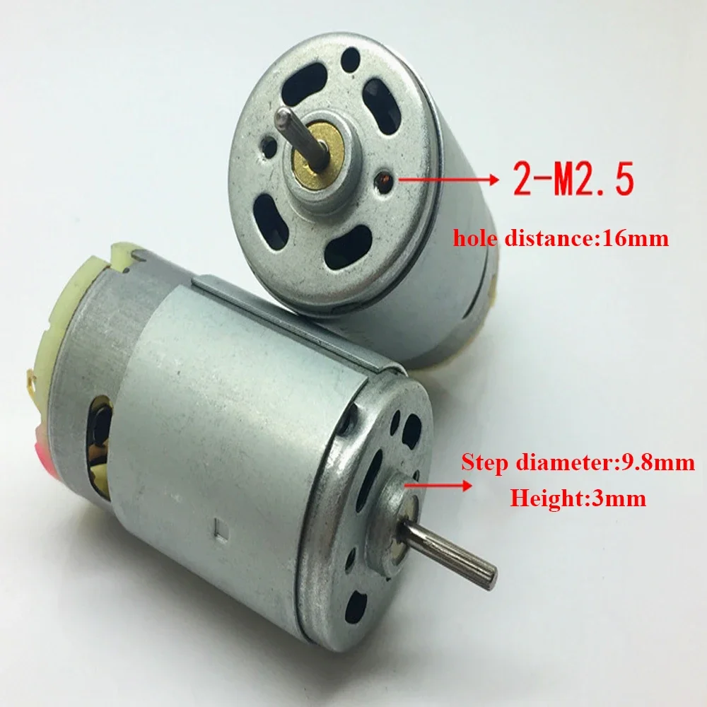 Mini 390 Electric DC Motor DC 6V-14.4V 8800RPM Medium Speed Carbon Brush Embossing Shaft Smart Vacuum Cleaner Robot Sweeping