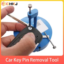 CHKJ Locksmith Tool Car Folding Remote Control Key Pin Removal Tool With 1.4mm 2.0mm Pin Removal Loading Tool