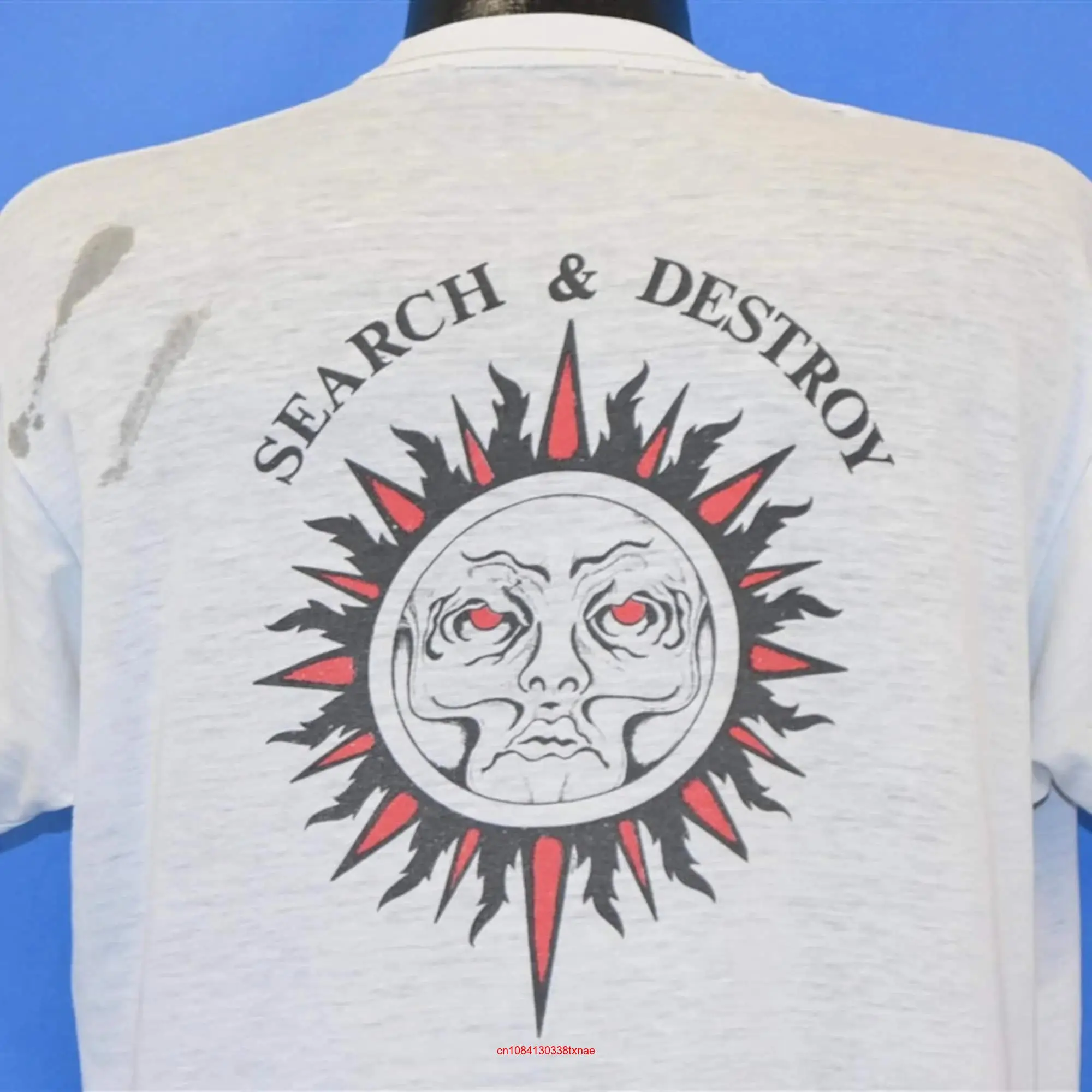Антистрессовая футболка 90-х годов с надписью «Search Destroy» Генри Роллинс, очень большие длинные или Короткие рукава