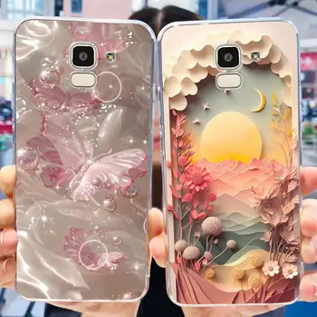 Krásný potiskem potisknutý kryt pro Samsung Galaxy J6 J6+ J600G J610G Měkký silikonový TPU zadní kryt pro Samsung J6 J 6 Plus 2018 4 nejlepší prodej Displej Samsung J600G - №2