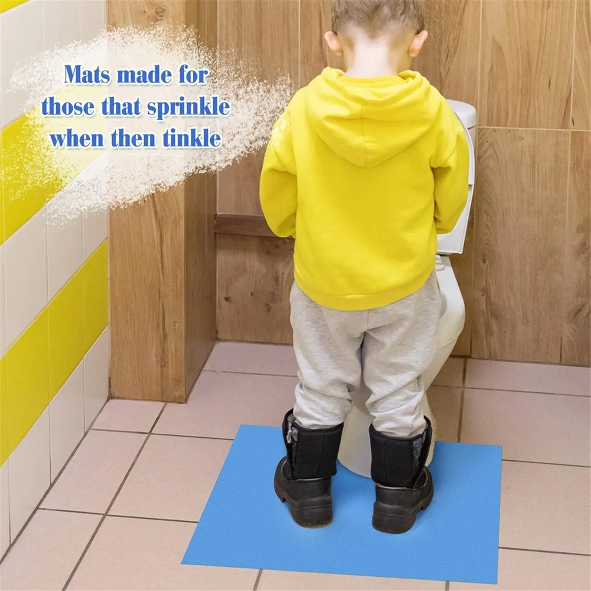 A25I 25 Pcs Disposable Toilet Commode Mat Deodorizing Toilet Mats Potty Training Floor Mat Non Slip U Shaped Contour