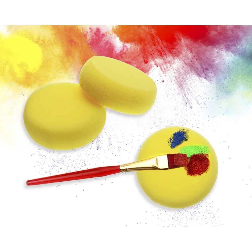 Mehrfachpackung Schwamm-Malpinsel, Runde Aquarell-Schwämme zum Malen und Basteln, Kunstmalwerkzeuge für Kinder und Anfänger – Detail 1