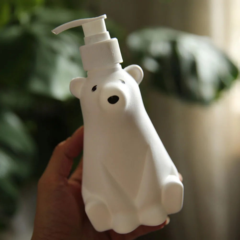 

Press-Type Lotion Bottle Large Capacity Lightweight Refillable Container For Shampoo Body Wash Hand Soap Travel Use Polar Bear