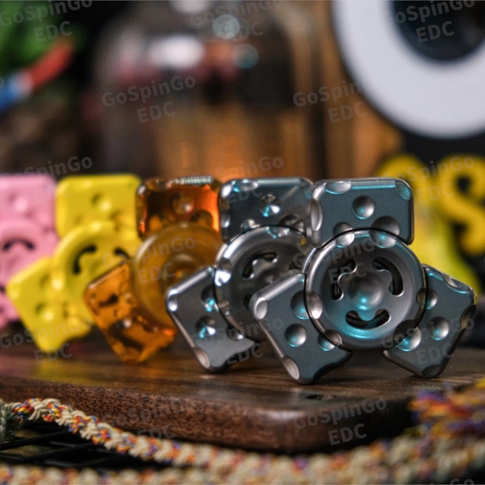 OS EDC CHEESE Mini Fidget Spinner Fidget-Spielzeug für Erwachsene Büro-Schreibtisch-Zubehör Angstlösende Spielzeuge Angstlinderungs-Gadgets