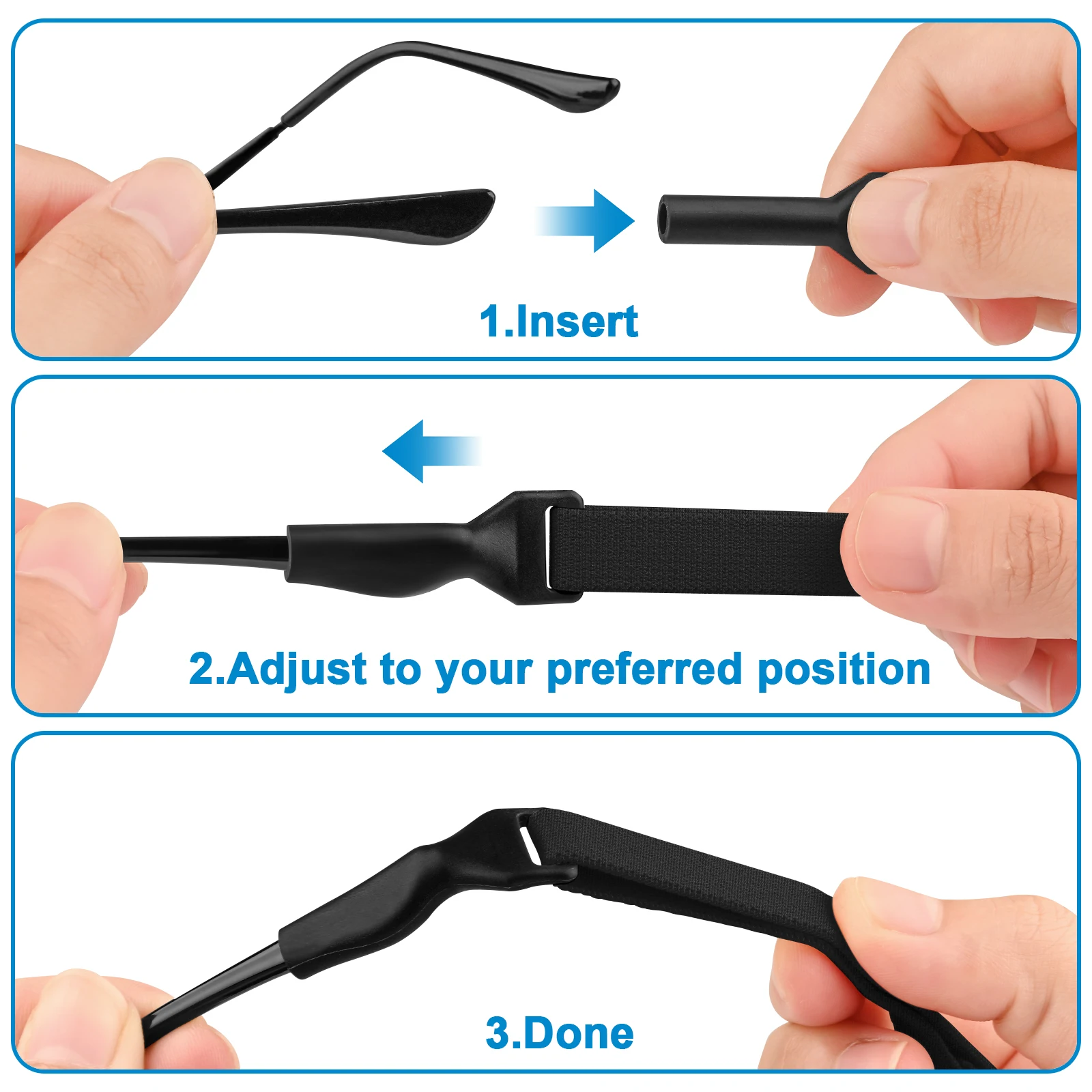 1-6pcs Eyeglass Anti-Loss Lanyard Sports Glasses Elastic Rope Chain For Kids Adult Glasses Elasticity Strap Retainer Cord Holder image 5