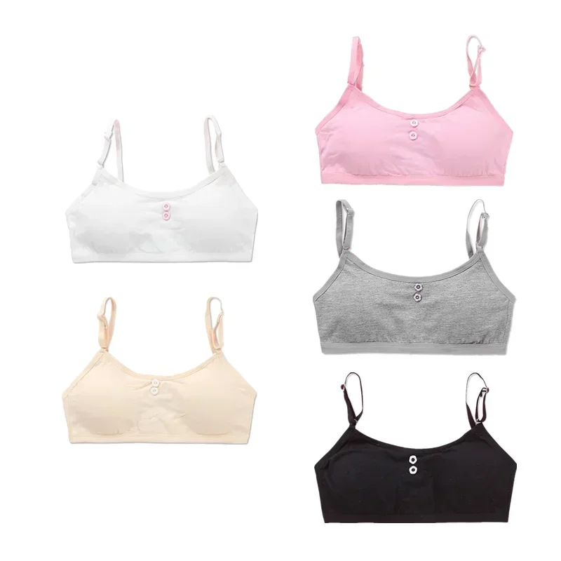 5Pc/Lot Young Girl Training Bra Brand Underwear Wireless Comfortable Children 8 To 14Years