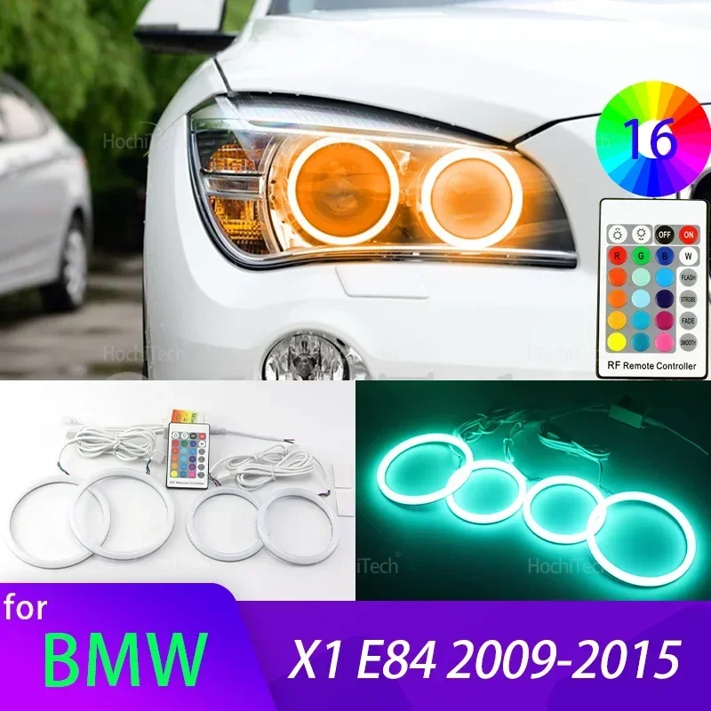 

For BMW X1 E84 2009 2010 2011 2012 2013 2014 2015 Accessories High Quality 16-Color RGB Cotton LED Angel Eye Rings Daytime Light