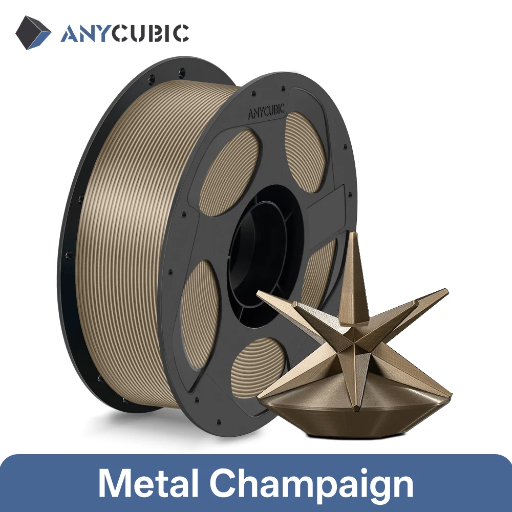 ANYCUBIC 4kg/1kg Metall-Filament Metallische Textur PLA Kobra S1 Kobra 3 Combo 3D-Drucker Filament Hochleistungs-3D-Druck PLA