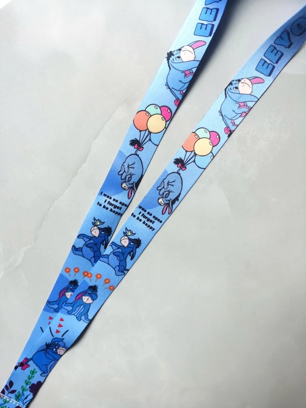 New 1 pcs Disney eeyore Lanyards Keys Neck Strap For Card Badge Key Chain Lanyard Key Holder DIY Hang Rope Keyrings