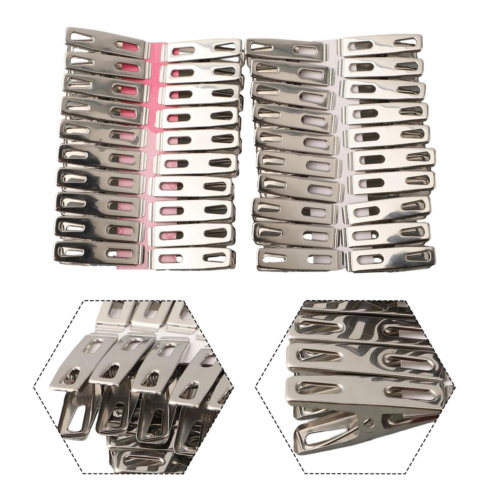 

Set 4.5*1cm Useful Windproof Clamps 40pcs Practical Stainless Steel Clothes Laundry Holder Sale High quality 2018