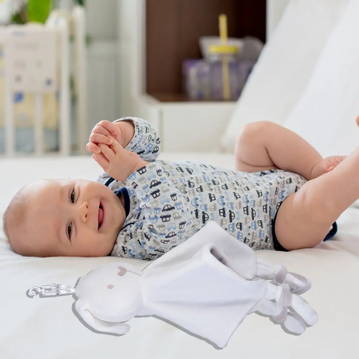 

1pc Baby Animal Sleeping Soft Cotton Soothing Towel For Infant Newborn Comforter Promotes Cognitive Development Gentle Touch