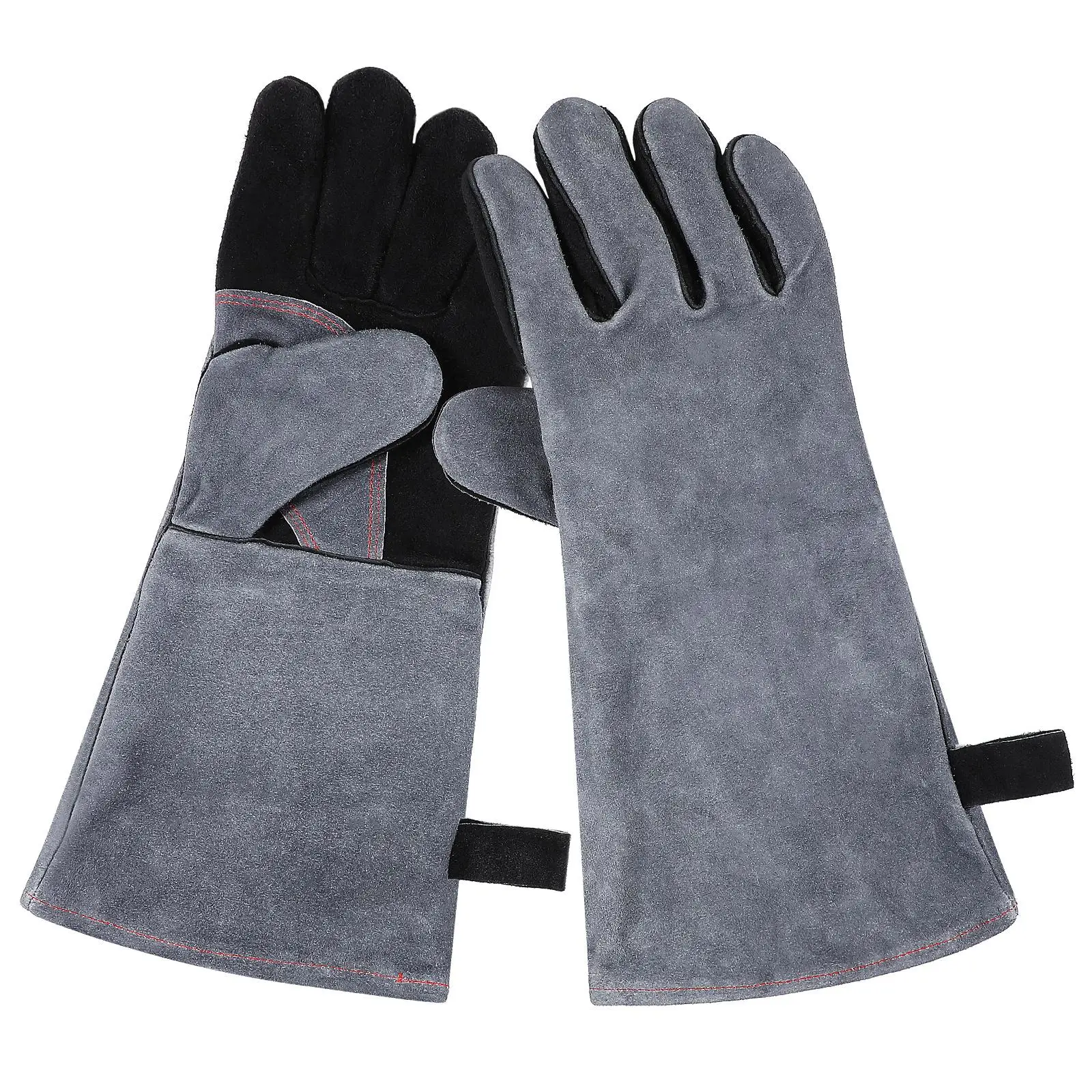 

Welder Gloves High Temperature Resistance Work Gloves For Men Beef Split Skin Extended Cuff Heat Protection Hand Protectors