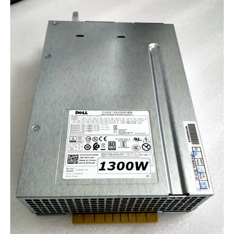 T5810 T7810 T7610 0FT7T6 T31JM NEW D1300EF-02 1300w server PSU FOR DELL T7910