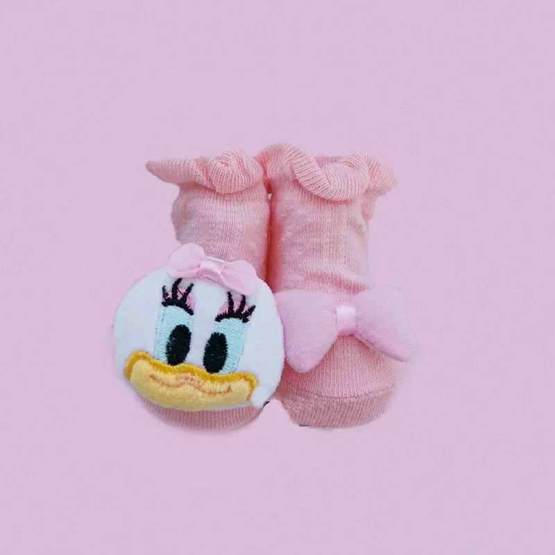 Disney Anime Mickey Mouse Spring Newborn Cotton Baby Socks Kawaii Minnie Toddler Baby Socks Shoes 0-1 Years Kids Gifts