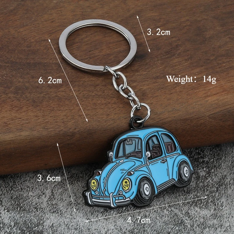 1PC Trendy Key Ring MINI Car Keychain with Cool Charm, Beetle Bug Car Keychain Decorative Accessory for Bags & Backpacks Gift view 6