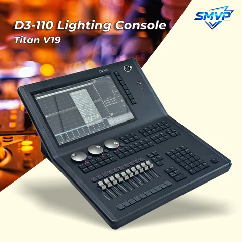 D3-110 Titan Lighting Console 12.1" Touch Screen V19 System LTC DMX512 Light Controller For DJ Wedding Event Stage Show