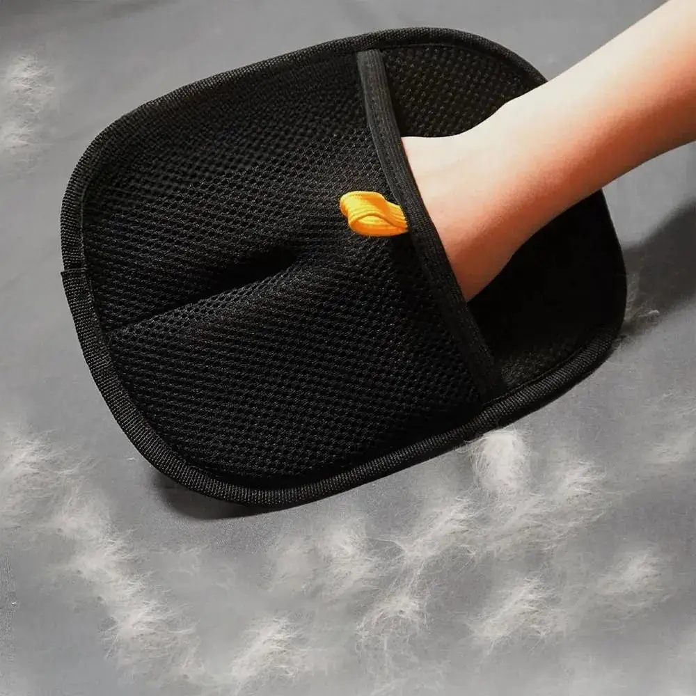 Two-way Pet Static Hair Removal Gloves Reusable Mesh Cloth Static Dust Brush Multifunctional Washable Clothes Hair Remover Home