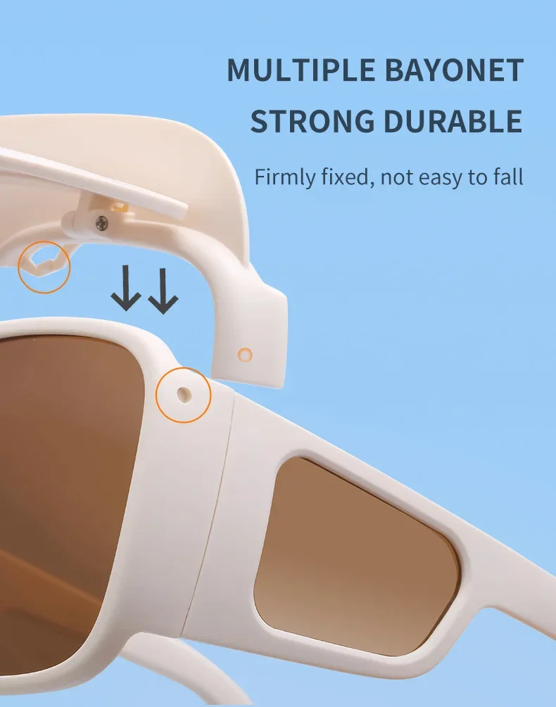 Hochklappbare polarisierte Sonnenbrille, multifunktionale Sonnenschutz-Sonnenbrille, Outdoor-Camping-/Angelbrille für Damen und Herren – Detail 4