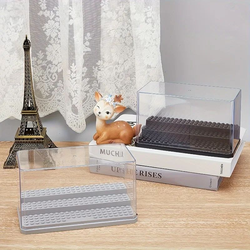 Acrylic Minifigures Display Case, Stackable and Dustproof Building Block Display Box for Lego Action Figure Toys Storage