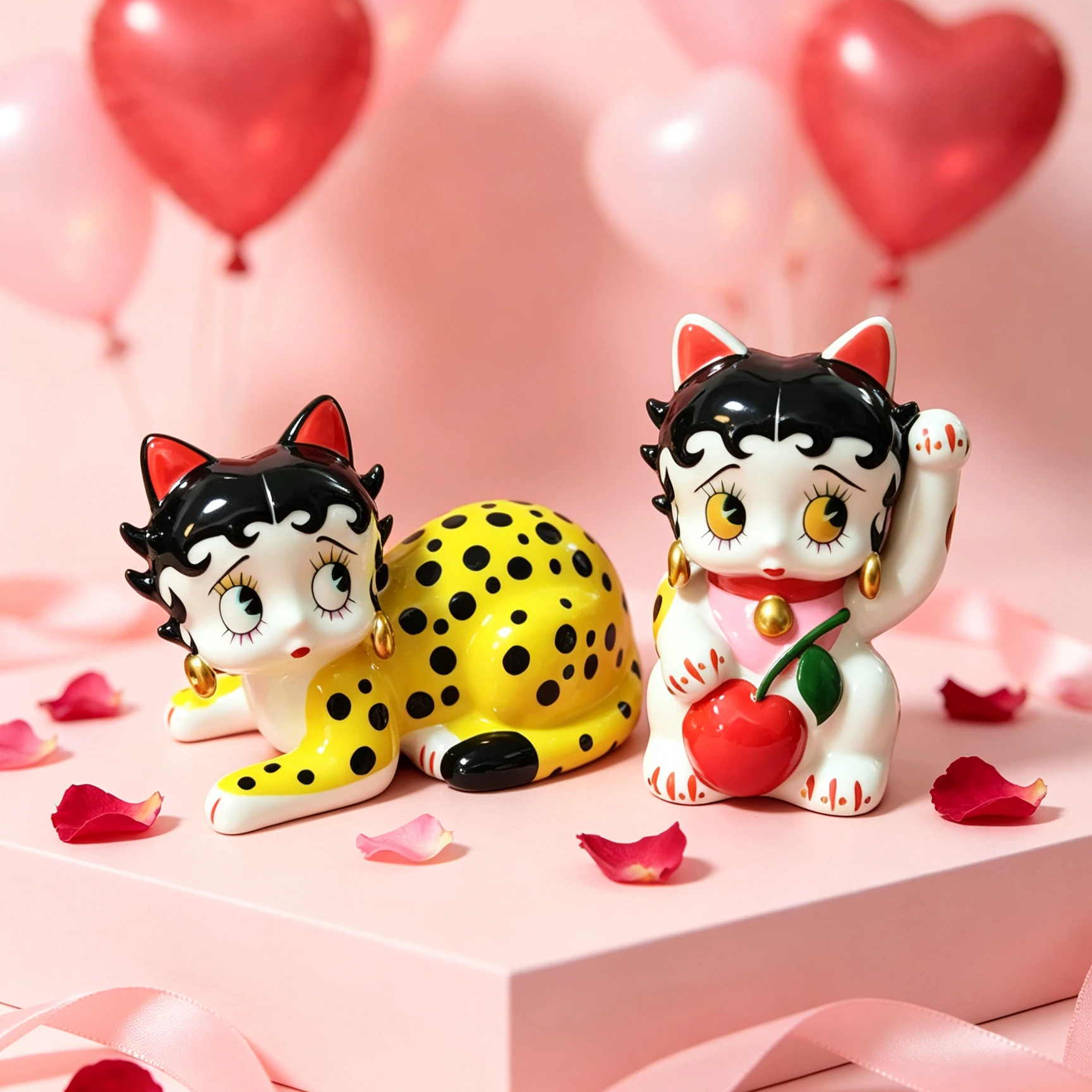 Betty Lucky Ceramic Leopard  Figurine Moving Celebration Entrance Decor Adorable Design Style Home Decoration Accessories