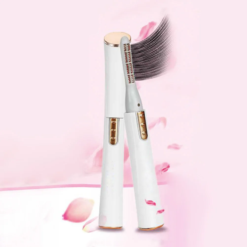 1개입 전기 휴대용 화이트 히팅 컬러 핀치 프리 손쉬운 사용 가정용 살롱 마스카라 증강기 속눈썹