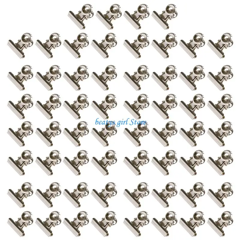 C7AB 60Pcs 22mm Long Tail Document Clips For Office Files Bills Receipt Preservation