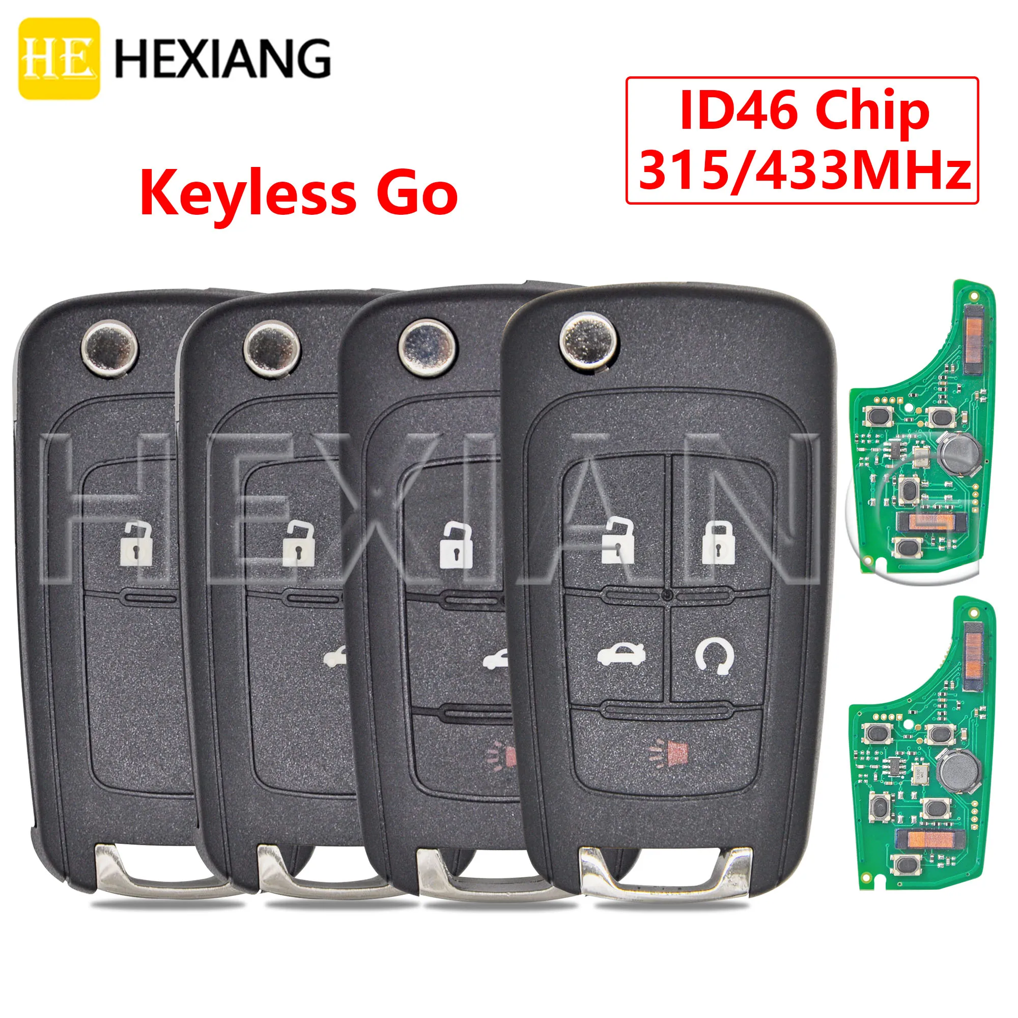 

HE Keyless Go Car Remote Key For Chevrolet Malibu Cruz Aveo Camero Spark Sail Buick Verano Encore Opel ID46 Chip 315MHz 433MHz