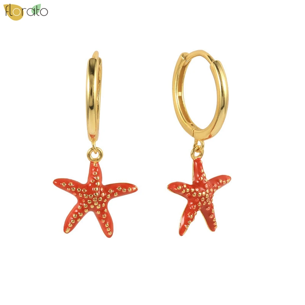 925 Sterling Silver Ear Needle High-end Unique Hoop Earrings Starfish Shrimp Design Exquisite Earrings for Women  Jewelry Party