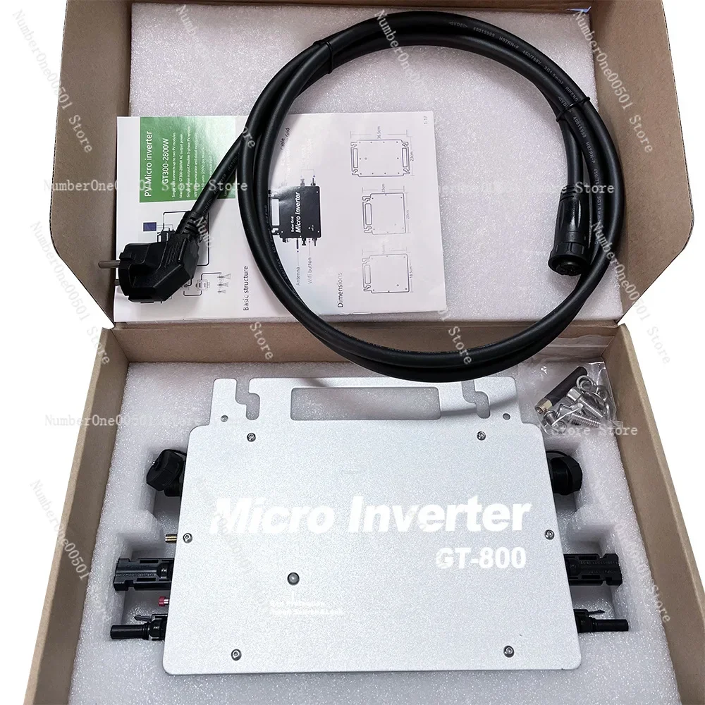

Silver 800W TUYA Smart WIFI Module VDE Certified IP66 Waterproof Grid-Connected Three-Phase Micro Inverter