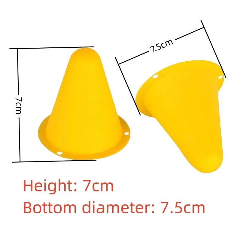 50Pcs/Set Skate Marker Training Road Cones Roller Football Soccer Rugby Soft Tower Skating Obstacle Roller Skate Pile Suppplies