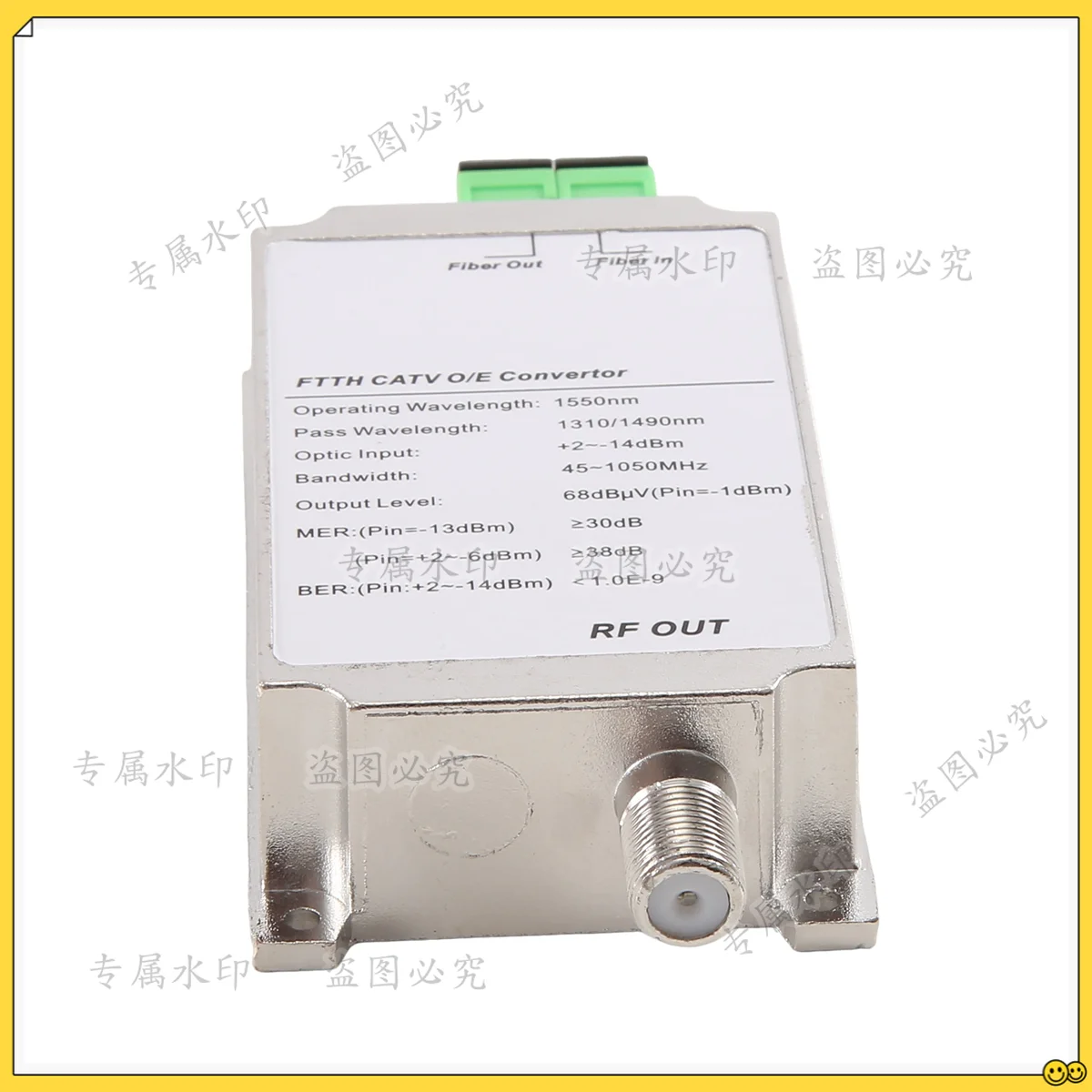 Mini receptor CATV FTTH fibra óptica WDM Node RF convertidor Triplexer mínimo interior AGC 1310nm/1550nm sin energía caliente