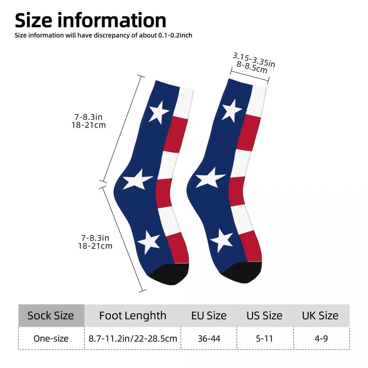 Texas Flag Texan USA - Lone Star Unisex Winter Socks Outdoor Happy Socks Street Style Crazy Sock