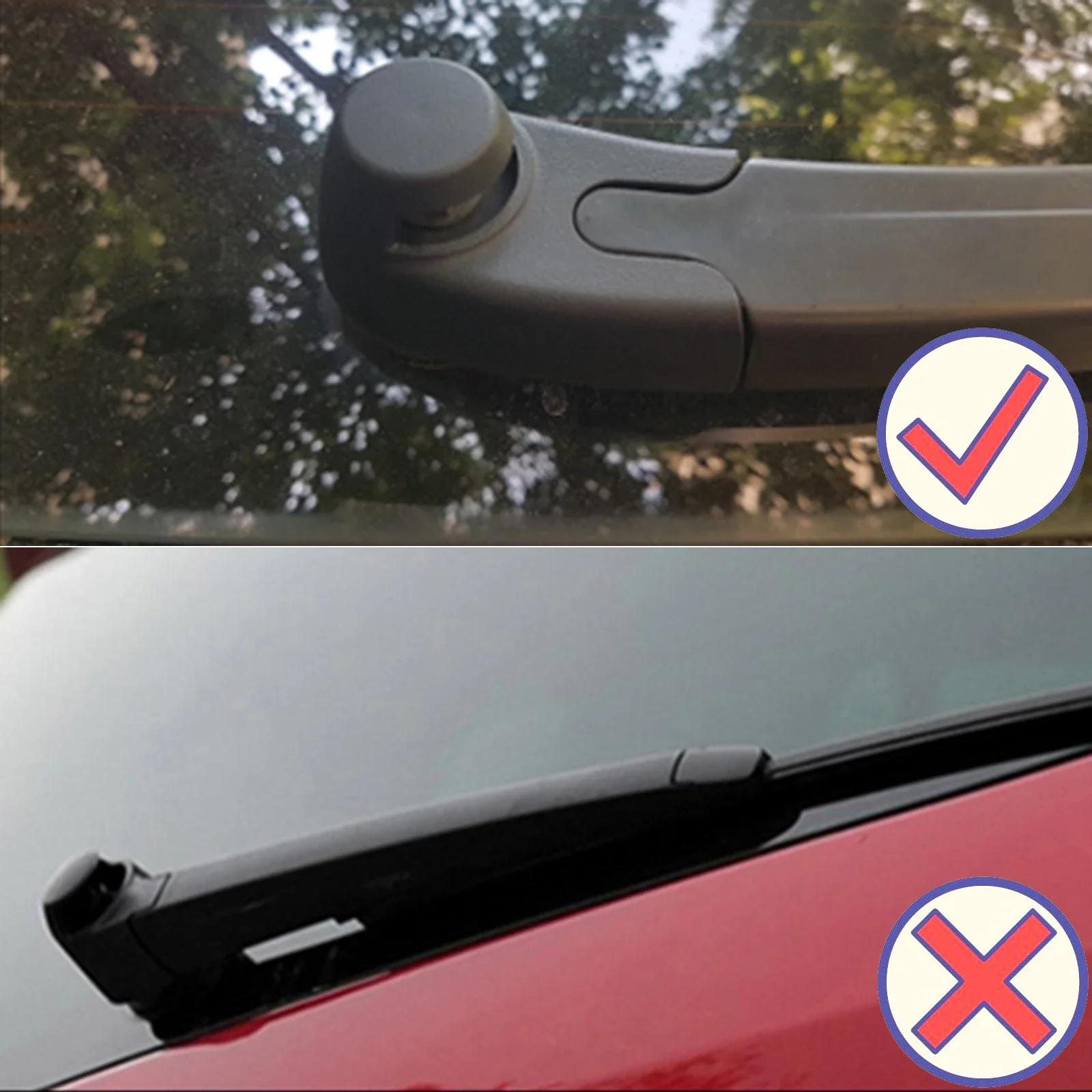 Pára-brisas traseiro Washer Jet Wiper Arm, Bocal Rocker Bolt Cap Cover Kit, Seat Altea XL, 2004, 2005, 2006, 2007, 2008, 2009