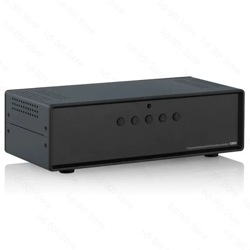 MC105 Manual 5-Way Balanced XLR Audio Switcher Box 1(5)-IN-5(1)-OUT Amplifier Signal Selector Splitter