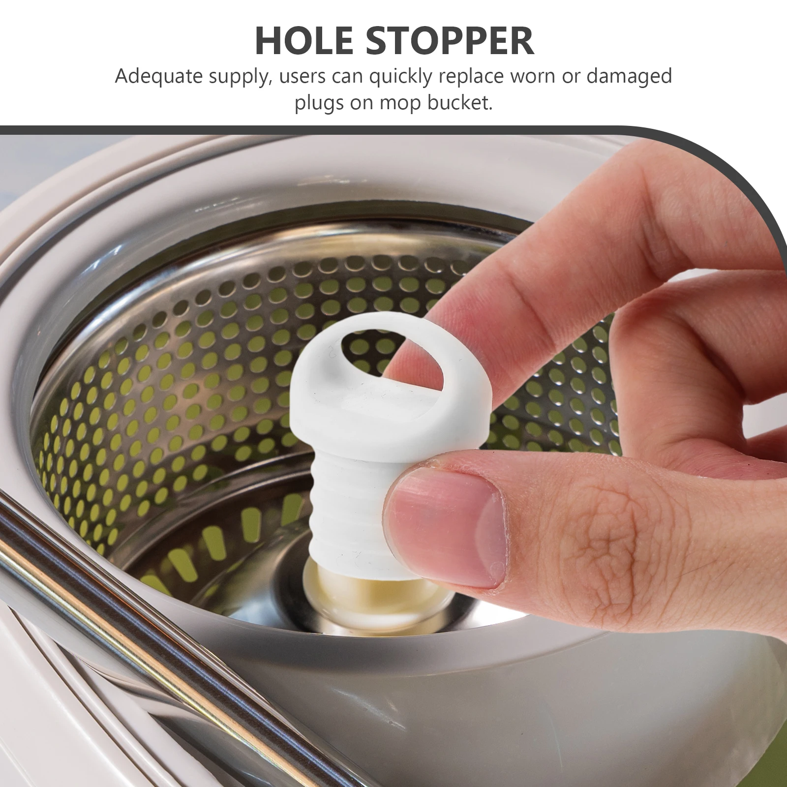 

3pcs Mop Drain Plugs Replacement Stoppers Hole Plugs Caps Leak Proof Water Stopper For Mop Bucket Hole Durable Easy Install