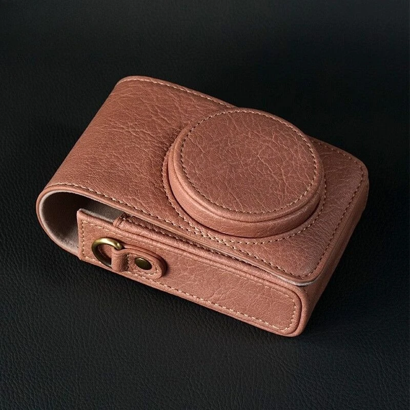 Camera Case Bag Cover Buffalo Leather Case For Canon SX730 G7X Mark II For Sony ZV-1II ZV1F ZV1 For  Lumix LX10 LX15 LX9 GR 2 3