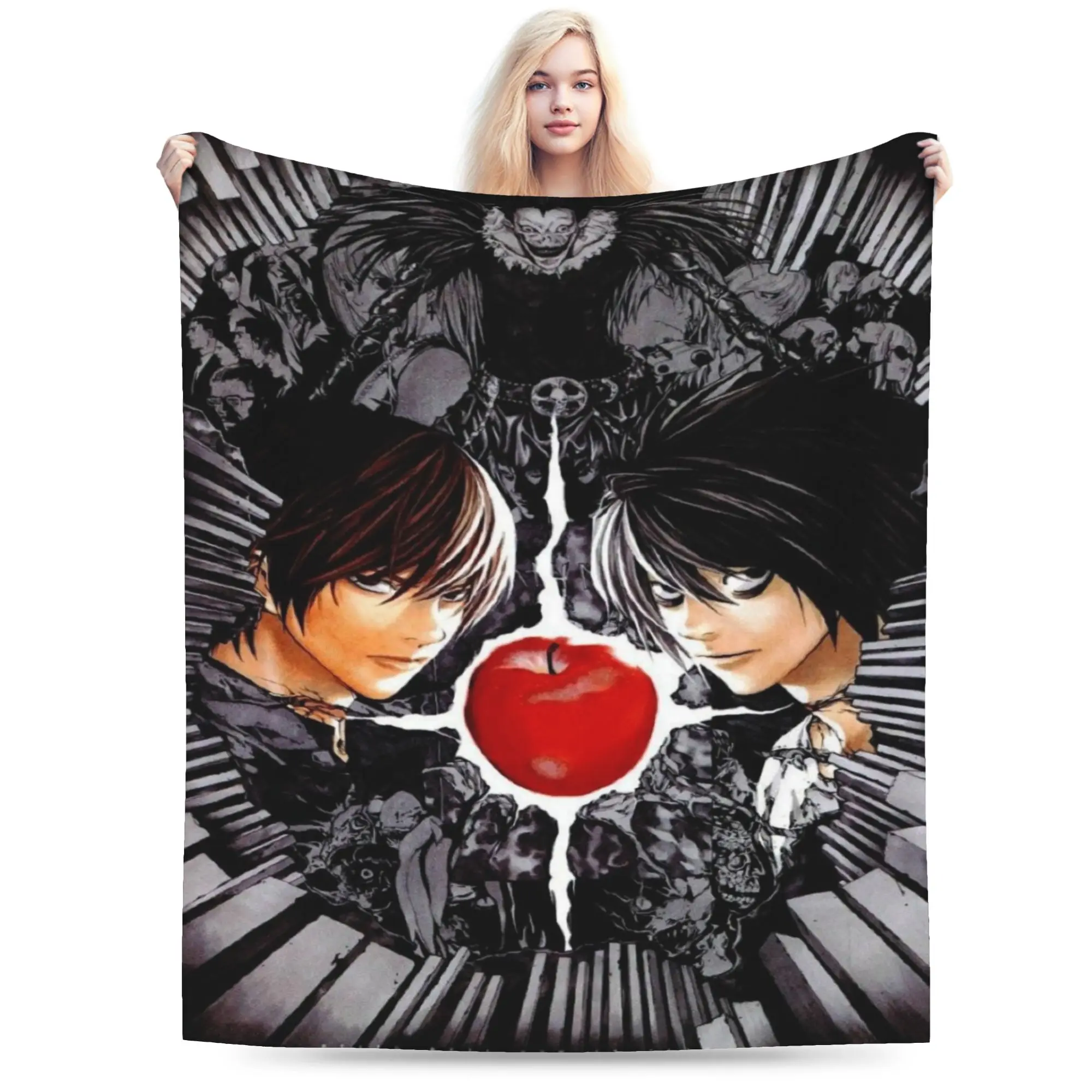 Funny deaths notes anime catoon Blankets Lightweight Thin Flannel  Comfortable Throw Blanket Machine Washable