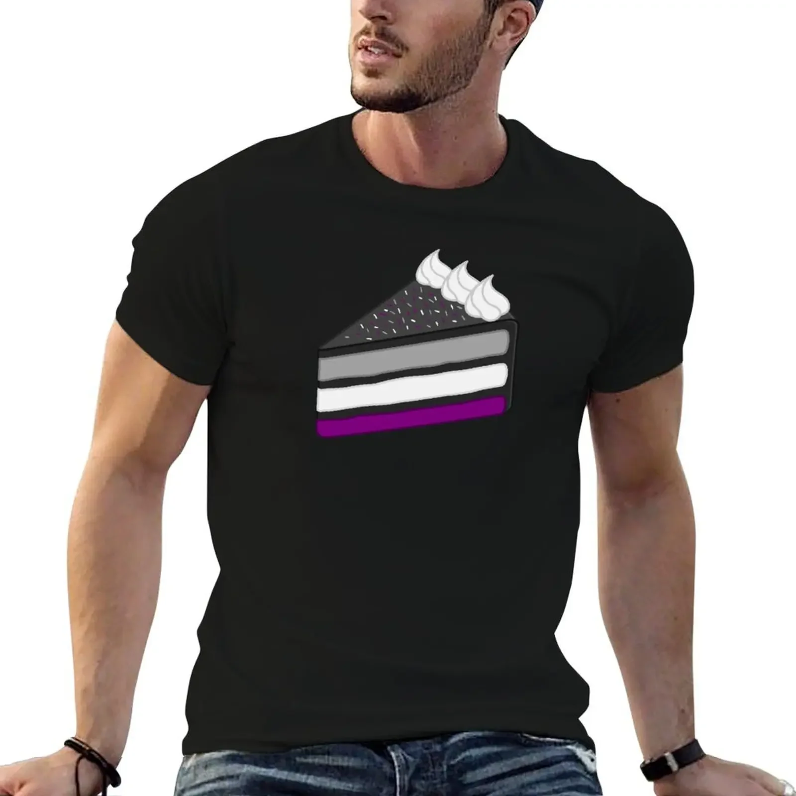 Delicious Slice of Asexual Cake T-Shirt summer top baggy shirts oversized t shirt mens vintage t shirts