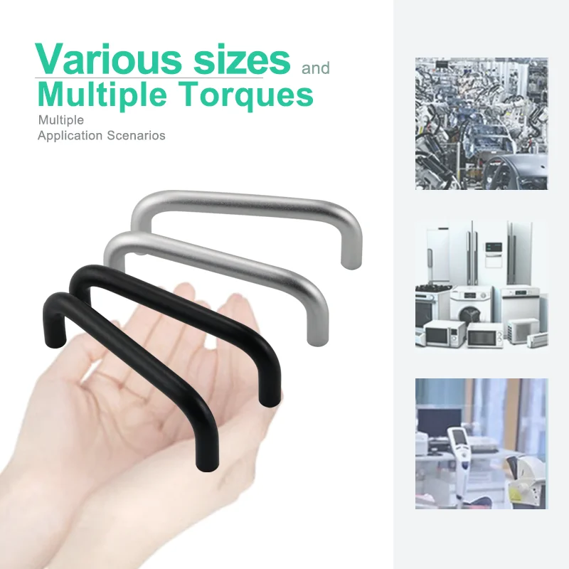 Zinc Alloy Round Bar U-Shaped Solid Handle Suitable For Industrial Weighing Cabinet Doors And Home Building Materials