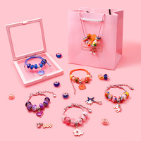 Charm Bracelet Making Kit Jewelry Making Kit DIY Charm Bracelet Necklace Kit for Girls Kids Crafts Birthday Easter Gifts