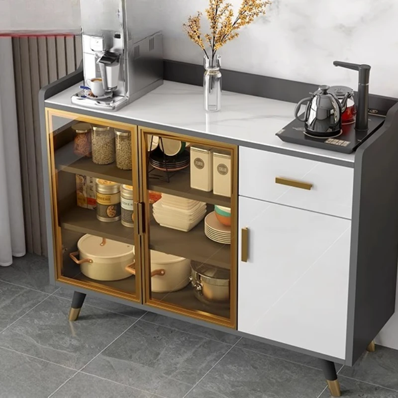 Moderne eenvoudige multifunctionele dressoiropslag Massief houten laden Slijtvaste kast Sencillo Y Duradero Eetkamermeubilair