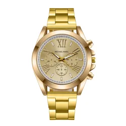 UTHAI Women Watch Business Simple False Three Eye Roman Watches Casual Stainless Steel Female Fashion Quartz Wristwatch