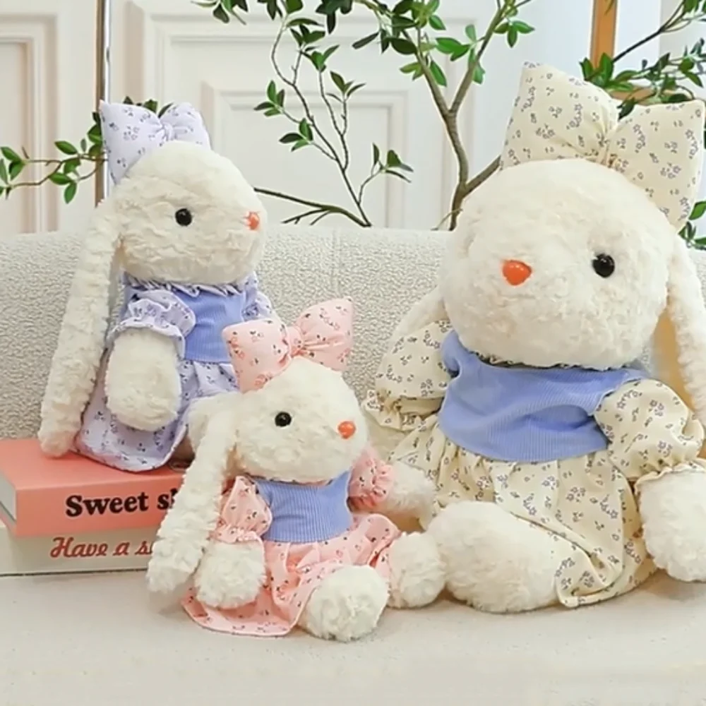 

Stuffed Rabbit Plush Toy Cartoon Animal Colorful Animal Dressed Bunny Doll Soft Kawaii Dress Rabbit Soft Doll Home Decor