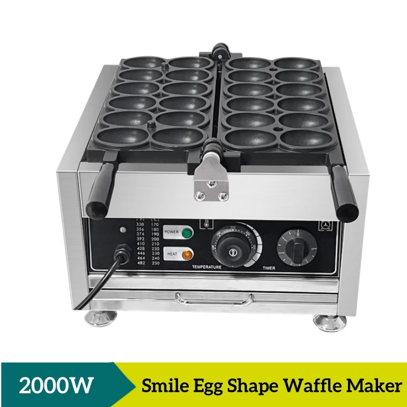 الكهربائية التجارية 12 ثقوب البيض كرة فقاعات صانع الوافل 220 فولت معدات الوجبات الخفيفة ابتسامة البيض شكل الهراء صانع