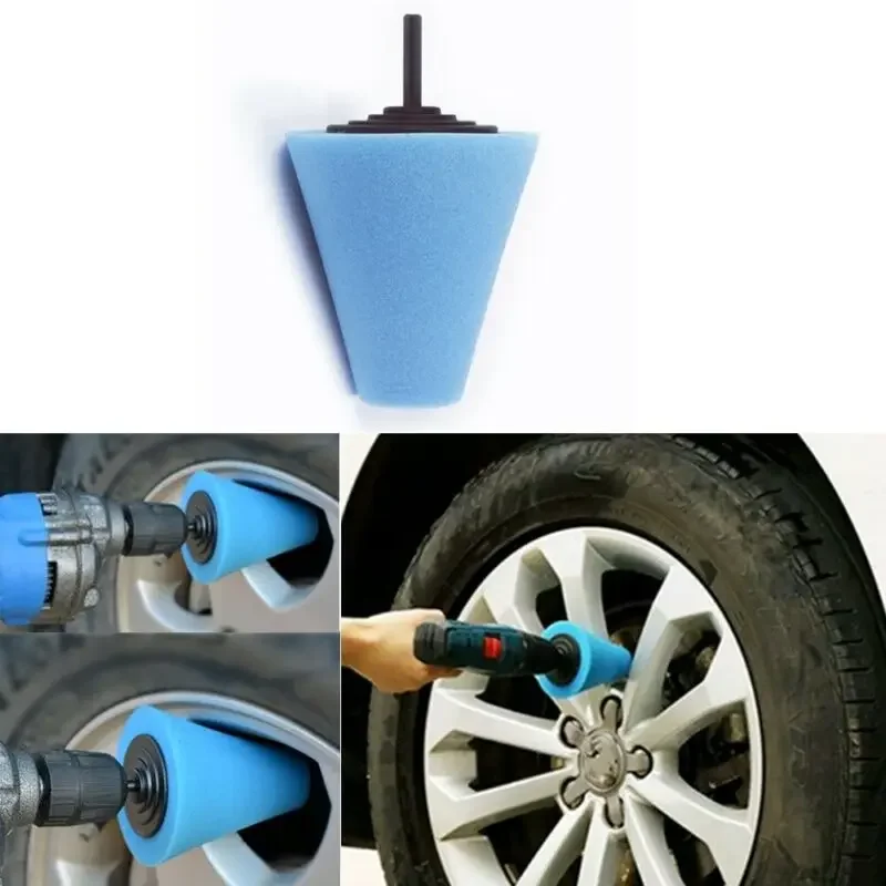 

Burnishing Foam Sponge Polishing Cone Ball Buffing Pad Car Wheel Hub